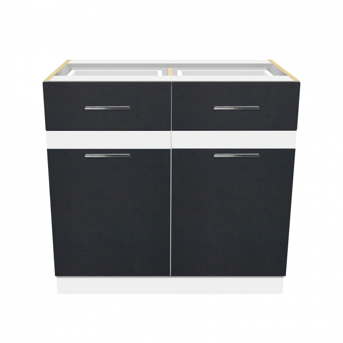 Corp inferior 80 YANA, 2 usi, corp alb, 80x50x77 cm - ExpoMob [2]