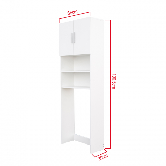 Dulap masina de spalat, 2 usi, alb, 65x30x190.5 cm - ExpoMob [4]