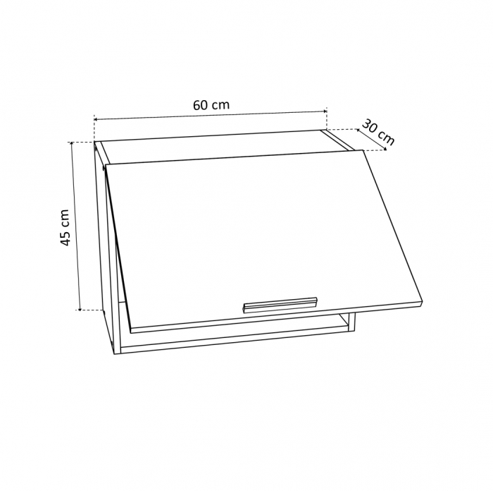 Corp suspendat 60 YANA, hota, 1 usa, corp alb, 60x30x45 cm - ExpoMob [3]