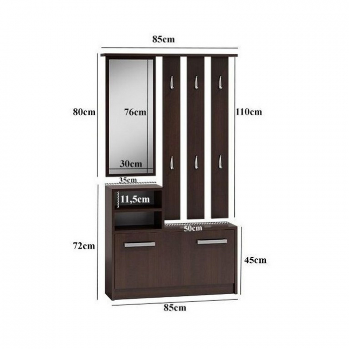 Cuier EVORA, 85x45x155 cm - ExpoMob [3]