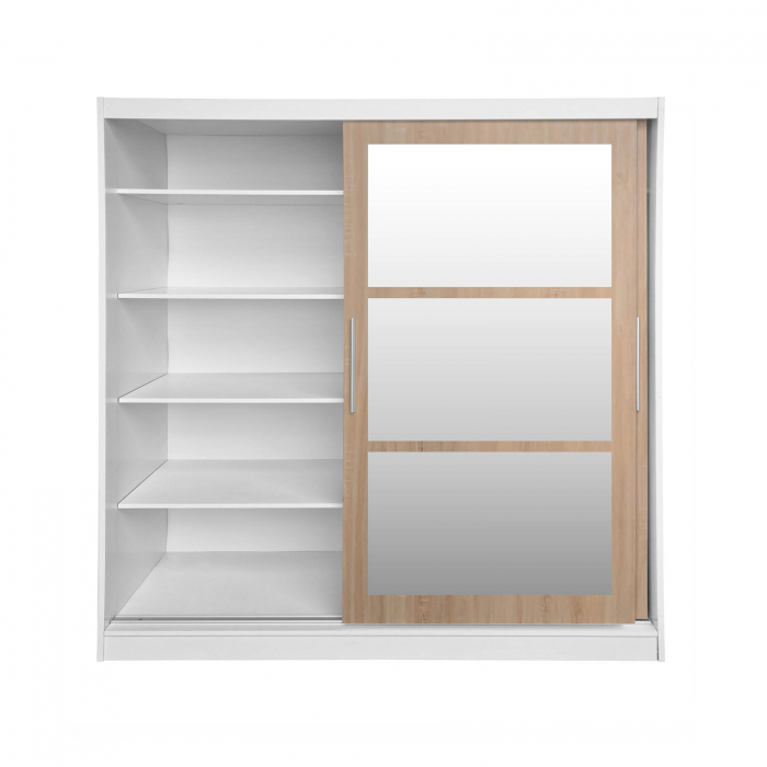 Dulap CORFU 02, cu usi glisante si oglinda, 200x60x200 cm - ExpoMob [2]