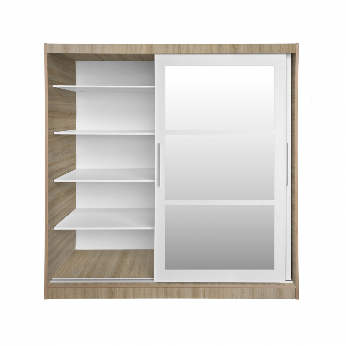 Dulap CORFU 02, cu usi glisante si oglinda, 200x60x200 cm - ExpoMob [2]