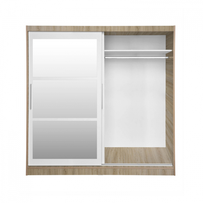 Dulap CORFU 02, cu usi glisante si oglinda, 200x60x200 cm - ExpoMob [3]