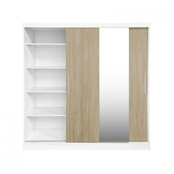 Dulap CORFU 04, usi glisante si oglinda, 200x60x200 cm - ExpoMob [2]