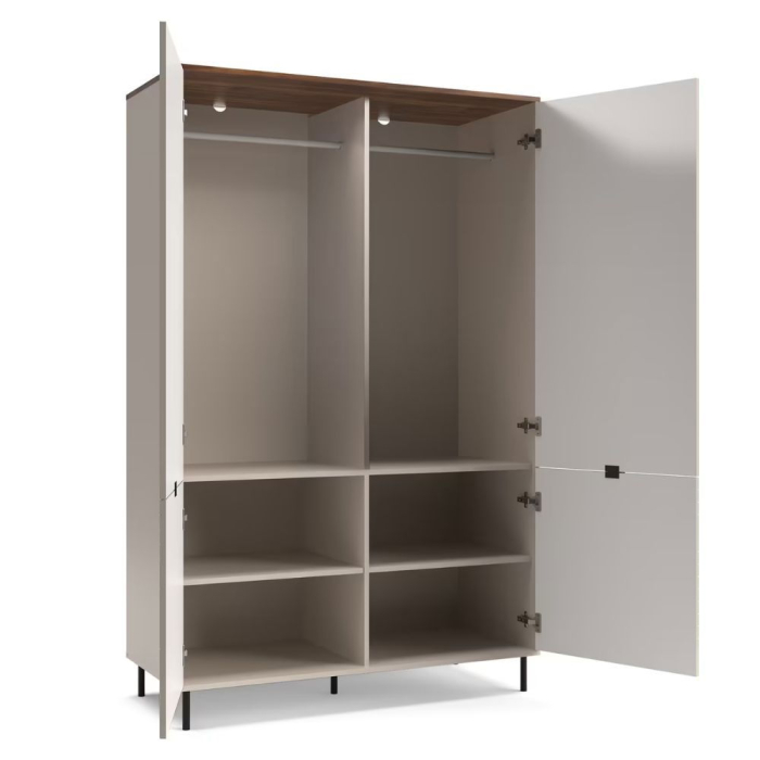 Dulap EVO, 2 usi, casmir + stejar castello, 123,2x54,9x194,5 cm [5]