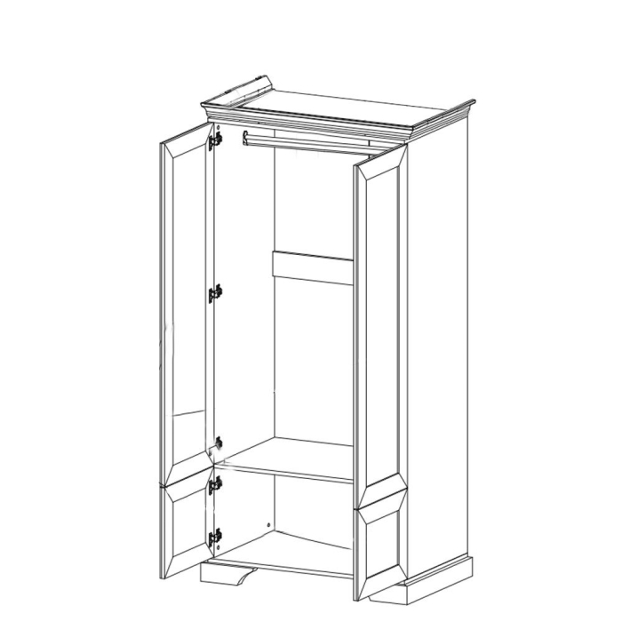 Dulap IRYS, 4 usi, pin anderson, 100,9x62,2x197,6 cm [3]