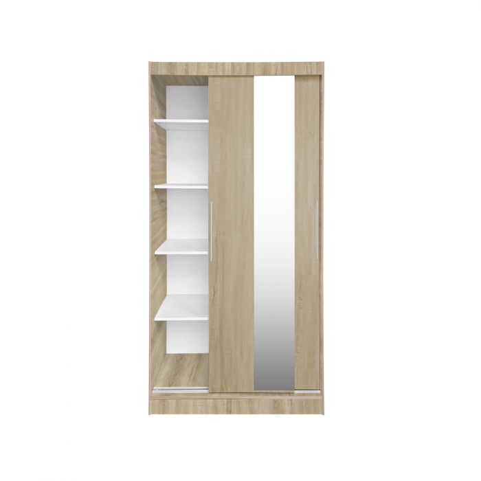 Dulap KOSS 04, cu usi glisante si oglinda, 100x60x200 cm - ExpoMob [2]