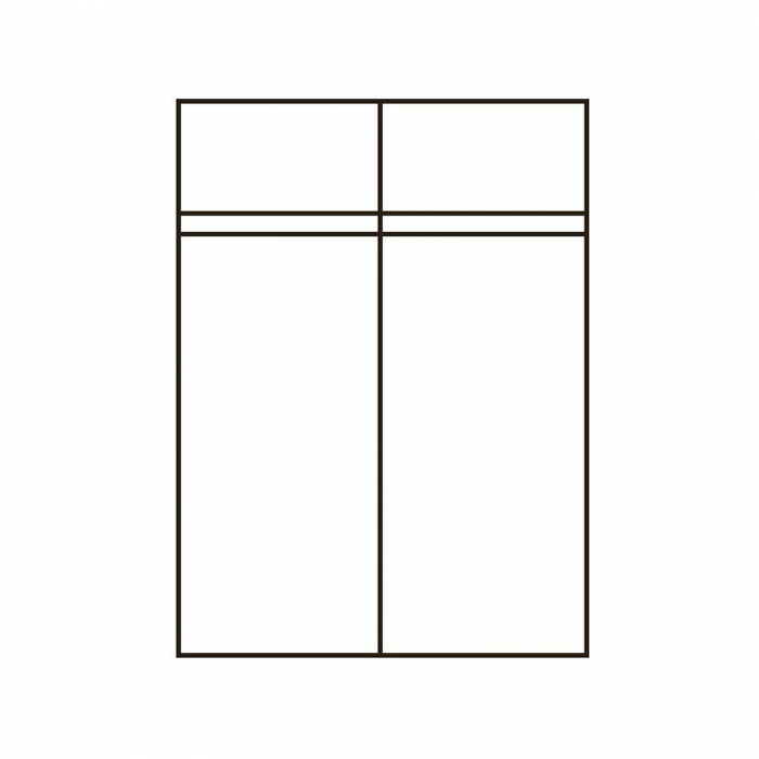 Dulap pentru haine KHNS62131-120, usi glisante, rafturi, bara de haine, alb, 120x60x190 cm - ExpoMob [3]