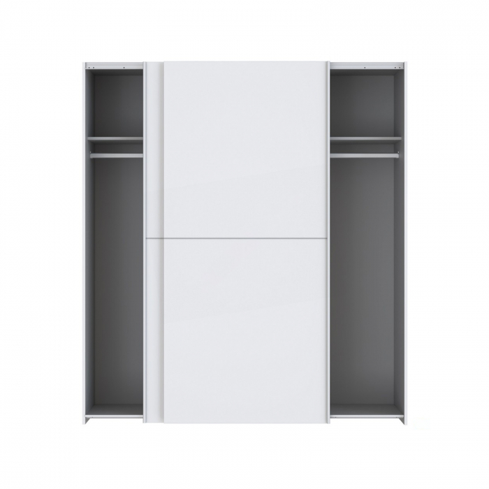 Dulap pentru haine W3NS82232-120, usi glisante, rafturi, bara de haine, alb, 170x61x190 cm - ExpoMob [3]