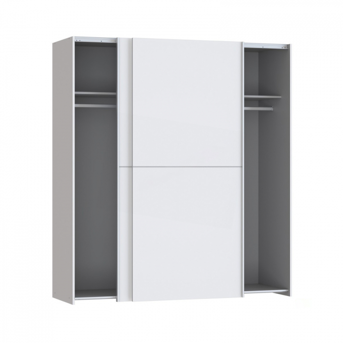 Dulap pentru haine W3NS82232-120, usi glisante, rafturi, bara de haine, alb, 170x61x190 cm - ExpoMob [2]