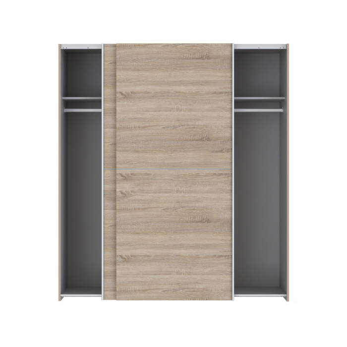 Dulap pentru haine W3NS82232-D30F, usi glisante, rafturi, bara de haine, sonoma, 170x61x190 cm - ExpoMob [3]