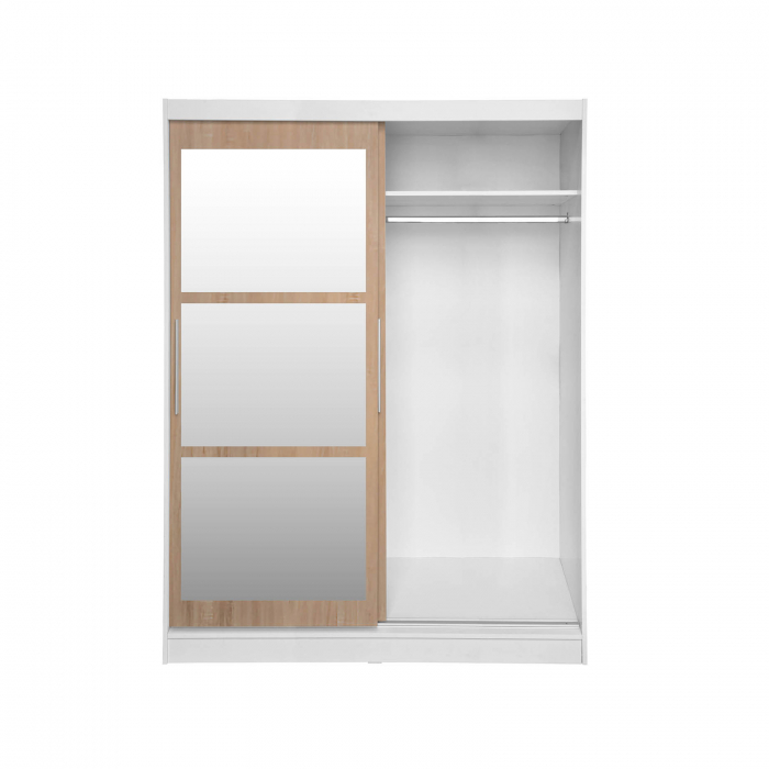 Dulap RODOS 02, cu usi glisante si oglinda, sonoma, 150x60x200 cm - ExpoMob [3]