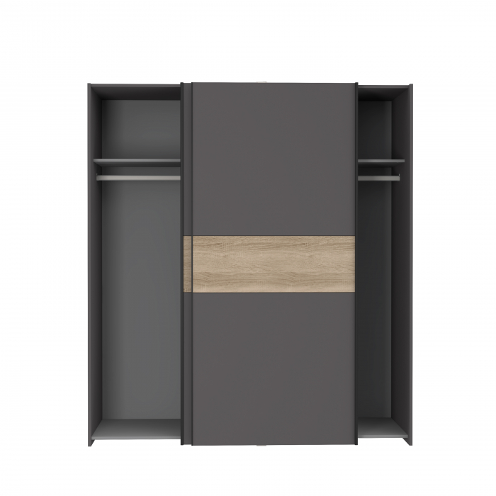 Dulap W3NS823E5-M272, usi glisante, gri + sonoma deschis, 190.5x61.2x170.3 cm - ExpoMob [4]