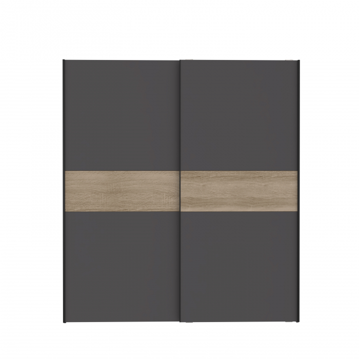 Dulap W3NS823E5-M272, usi glisante, gri + sonoma deschis, 190.5x61.2x170.3 cm - ExpoMob [2]