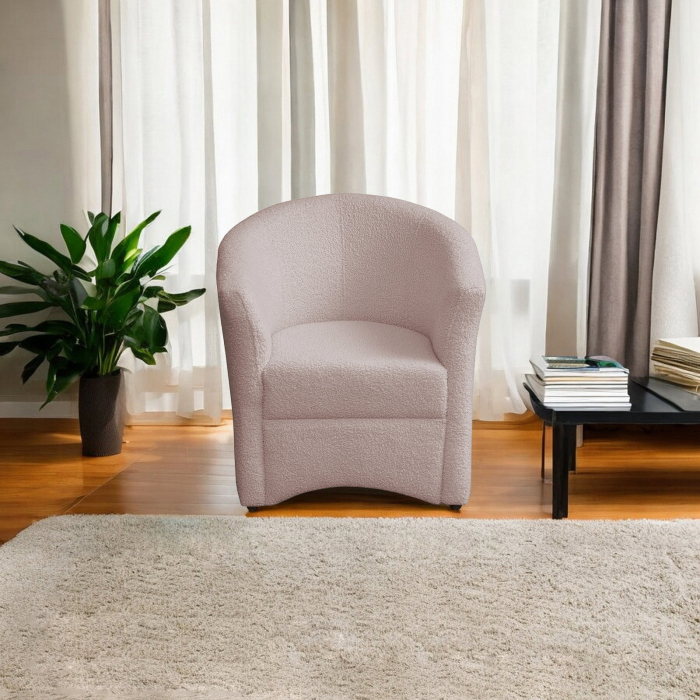 Fotoliu CAF BUCLE, roz prafuit, 75x65x80 cm [6]