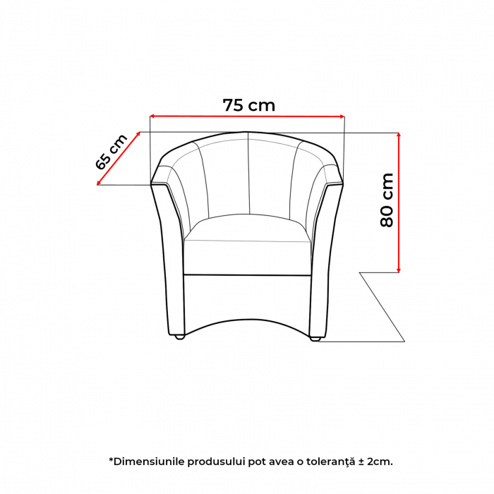 Fotoliu CAFENEA PRINT fix, 75x65x80 cm - ExpoMob [4]
