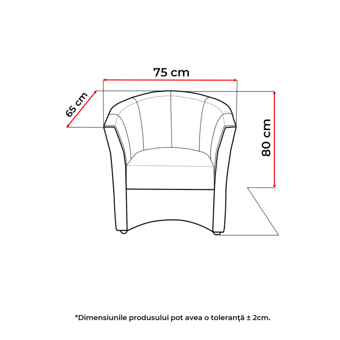 Fotoliu CAFENEA PRINT fix, 75x65x80 cm - ExpoMob [5]