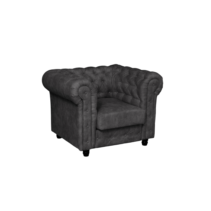Fotoliu CHESTERFIELD fix, cu arcuri, 105x90x80 cm - ExpoMob [2]