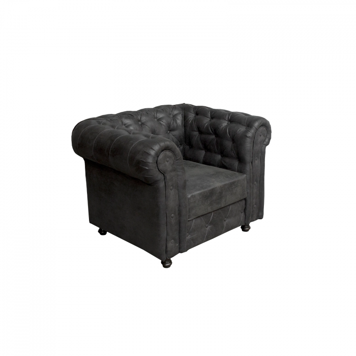 Fotoliu CHESTERFIELD fix, cu arcuri, 105x90x80 cm - ExpoMob [2]
