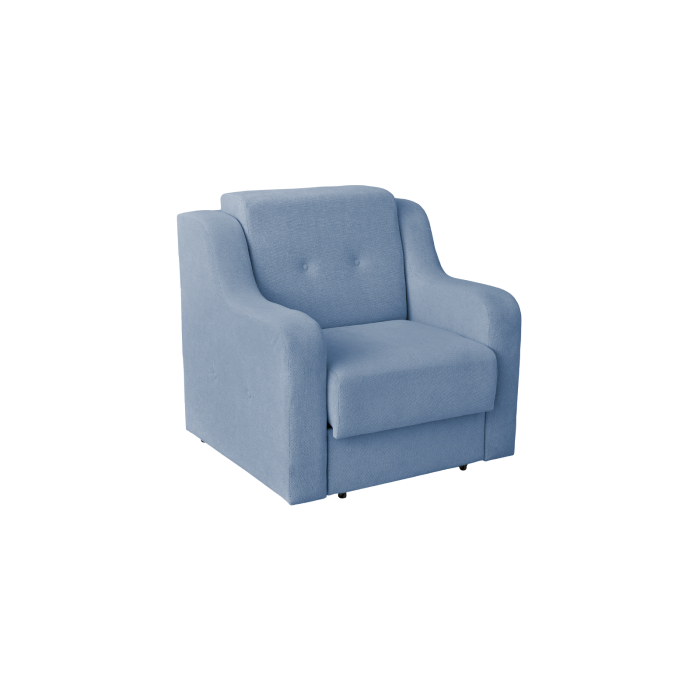 Fotoliu GINA II extensibil, cu arcuri si lada depozitare, albastru deschis, 95x100x95 cm [2]