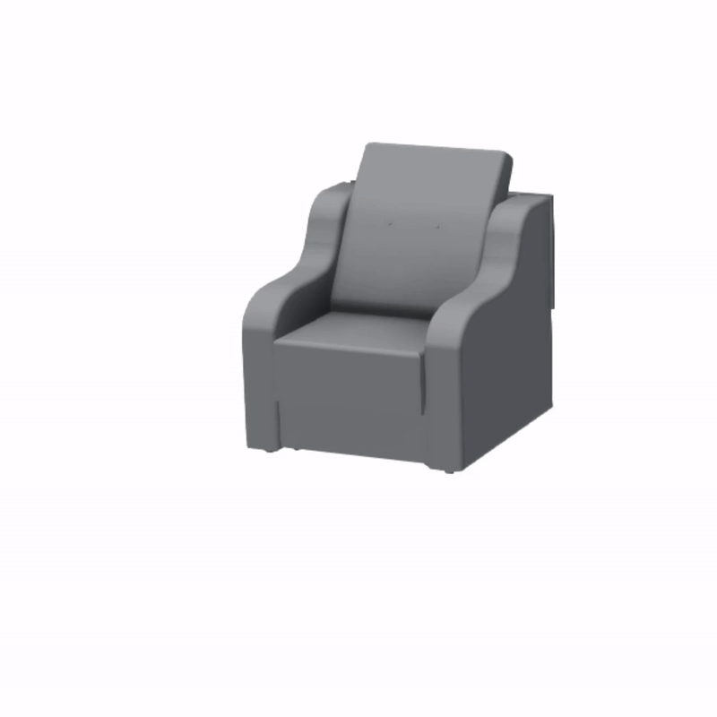 Fotoliu GINA II extensibil, cu arcuri si lada depozitare, verde deschis, 95x100x95 cm [6]