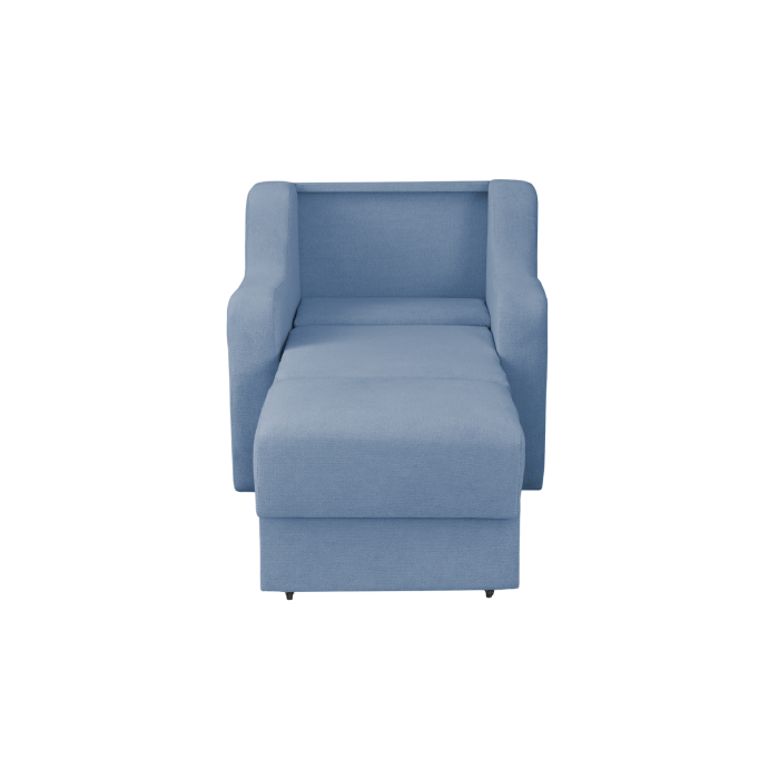 Fotoliu GINA II extensibil, cu arcuri si lada depozitare, albastru deschis, 95x100x95 cm [3]