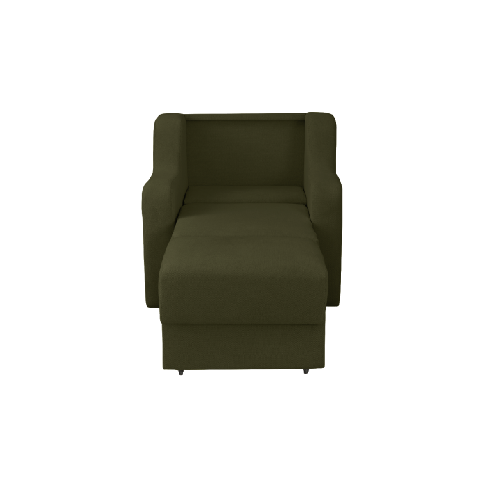 Fotoliu GINA II extensibil, cu arcuri si lada depozitare, verde inchis, 95x100x95 cm [3]
