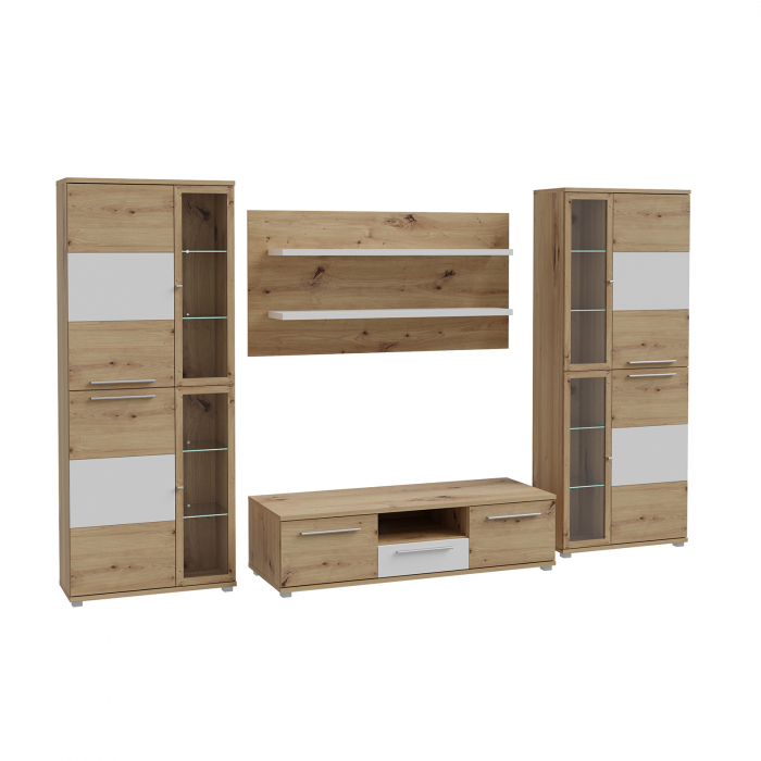 Living ALX, 4 corpuri, artisan + alb, 334x55x200 cm - ExpoMob [2]