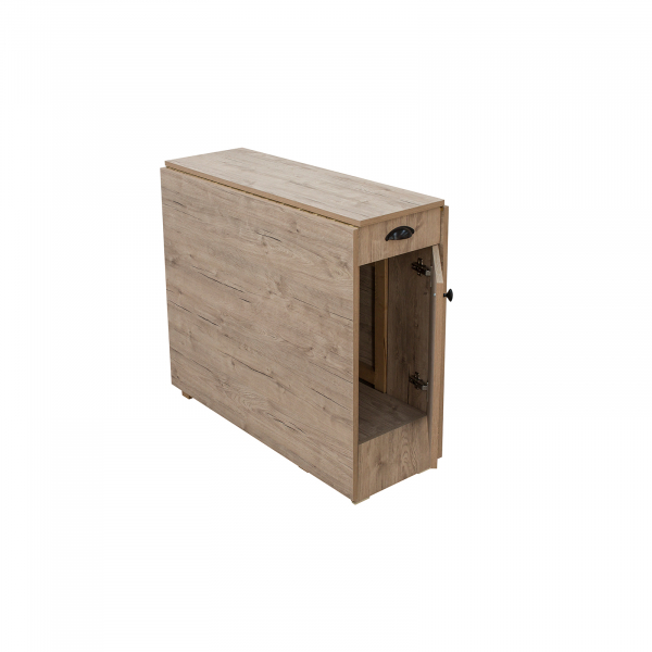 Masa plianta 4L, 8 persoane, cu spatiu depozitare si role, 92/180x92x80 cm - ExpoMob [2]