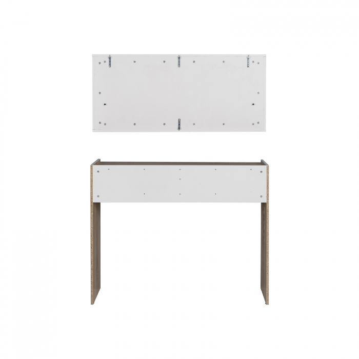 Masuta hol NERKOZZA, 2 sertare, corp alb, fronturi sonoma, 112,7x25,8x170 cm - ExpoMob [5]
