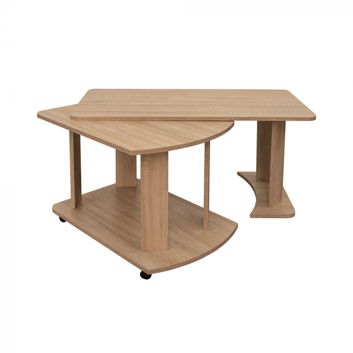 Masuta cafea, cu rotile, 95x50x50 cm - ExpoMob [3]