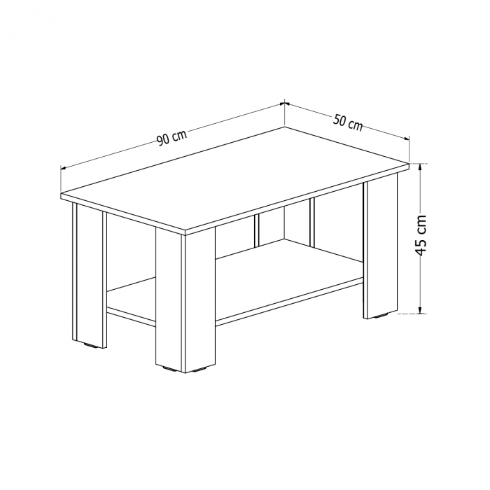 Masuta de cafea pentru living - Pal Melaminat - ExpoMob [3]