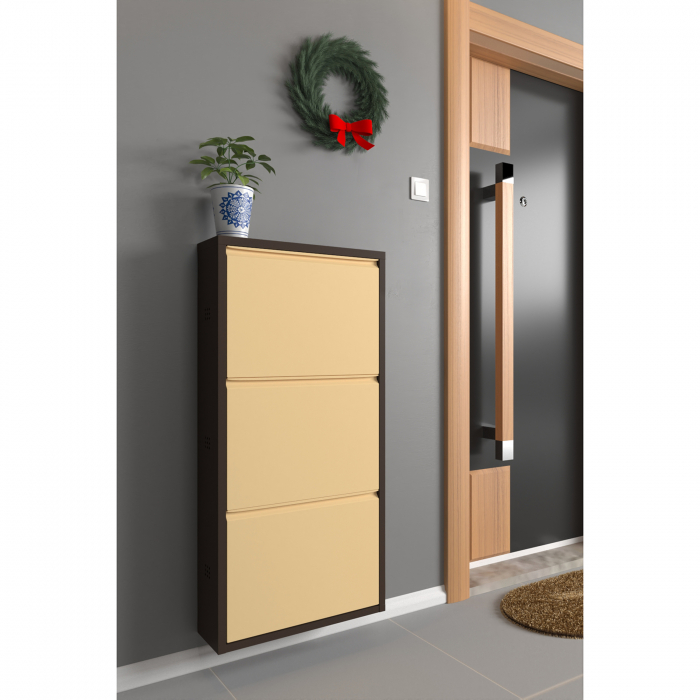 Pantofar TRIPLE, cu 3 rafturi, 55x15x100 cm - ExpoMob [2]