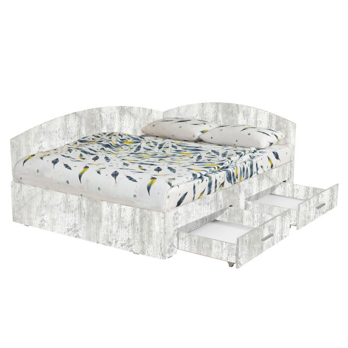 Pat Colt Alma 160x200 cm, cu 2 sertare laterale pe role - ExpoMob [3]