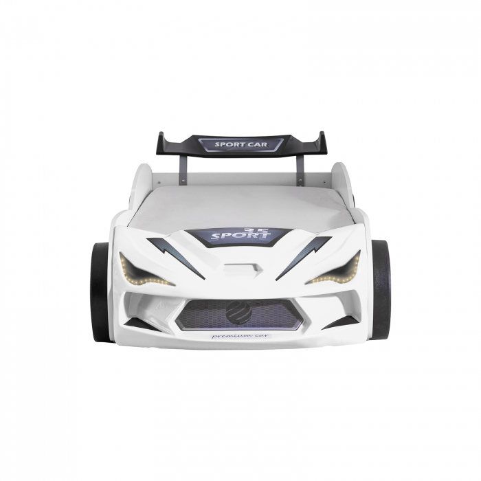 Pat pentru copii masina MVN2 ECO, cu faruri, 90x200 cm - ExpoMob [2]