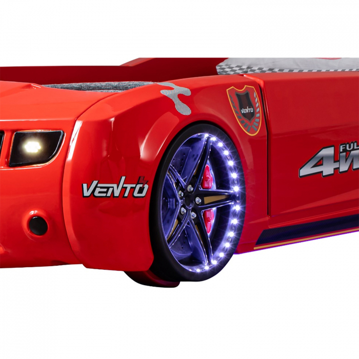 Pat pentru copii masina CAMARO, cu leduri, 90x190 cm  - ExpoMob [3]