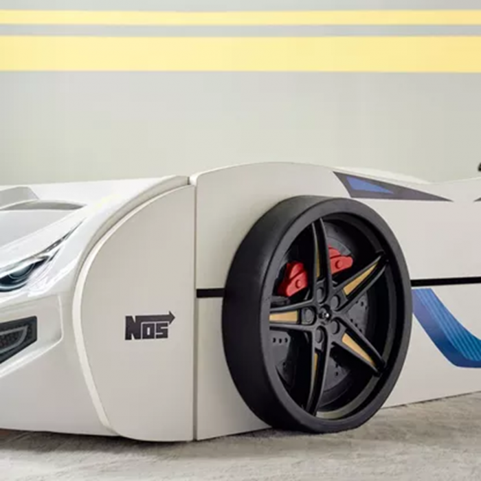 Pat pentru copii masina ECO DUBLU MVN1, 90x200 cm - ExpoMob [10]