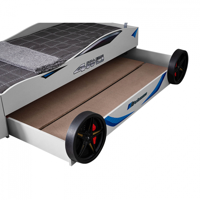 Pat pentru copii masina ECO DUBLU MVN1, 90x200 cm - ExpoMob [7]