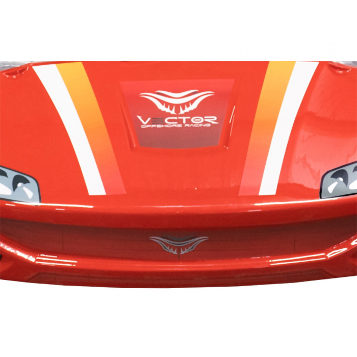 Pat pentru copii masina ECO VECTOR, rosu, 90x190 cm + Noptiera SPORT, 45x57x34 - ExpoMob [6]