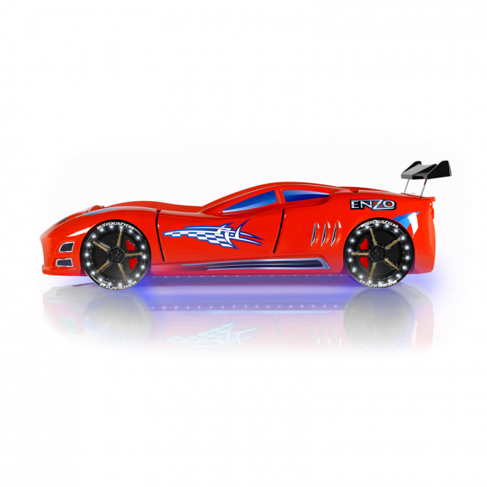 Pat pentru copii masina ENZO, cu leduri, sunet, telecomanda, 90x190 cm - ExpoMob [5]