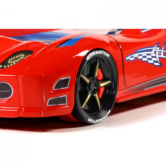 Pat pentru copii masina ENZO, cu leduri, sunet, telecomanda, 90x190 cm - ExpoMob [6]