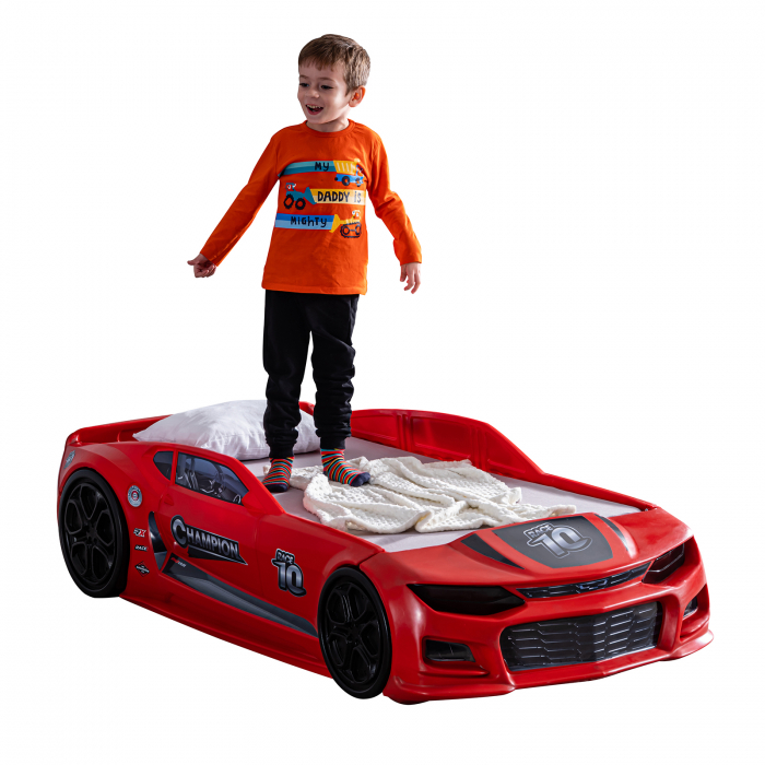 Pat pentru copii masina MINI CHAMPION, 70x140 cm - ExpoMob [4]