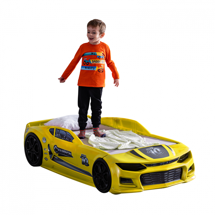 Pat pentru copii masina MINI CHAMPION, 70x140 cm - ExpoMob [4]