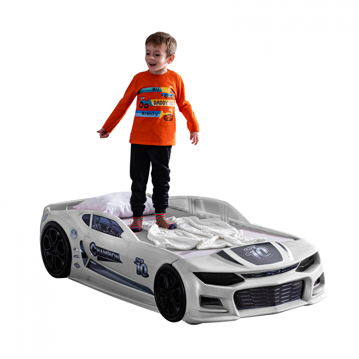 Pat pentru copii masina MINI CHAMPION, 70x140 cm - ExpoMob [4]