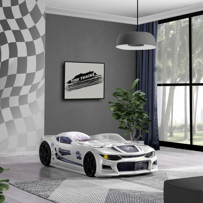 Pat pentru copii masina MINI CHAMPION, 70x140 cm - ExpoMob [8]