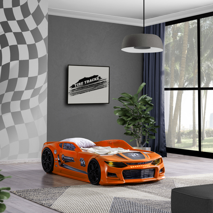 Pat pentru copii masina MINI CHAMPION, 70x140 cm - ExpoMob [8]