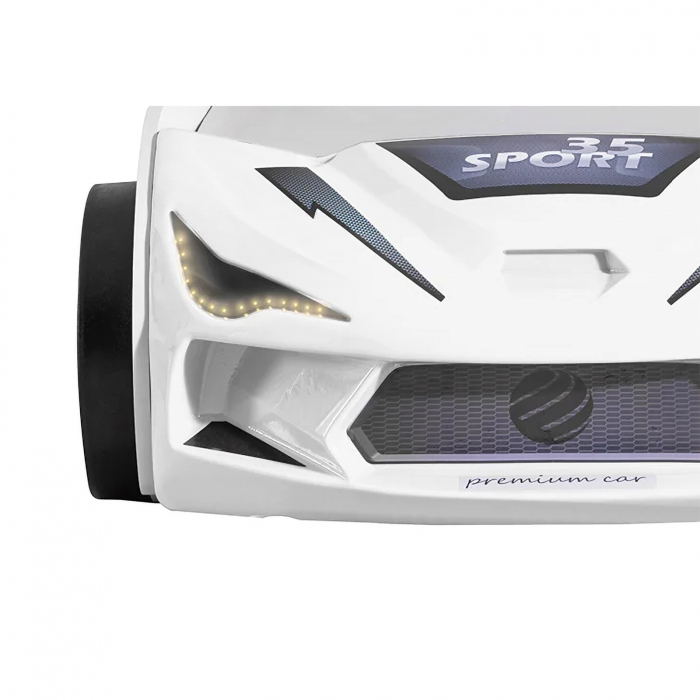 Pat pentru copii masina MVN2 ECO, cu faruri, 90x200 cm - ExpoMob [6]