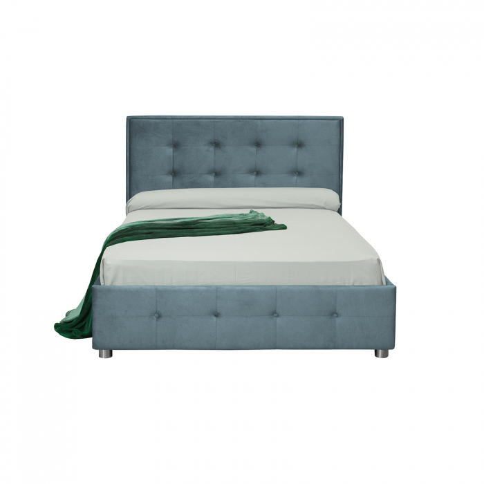 Pat tapitat LUXOR, 160x200 cm, cu sezut rabatabil, spatiu depozitare - ExpoMob [2]