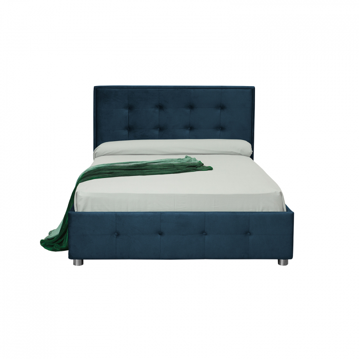 Pat tapitat LUXOR, 160x200 cm, cu sezut rabatabil, spatiu depozitare - ExpoMob [2]