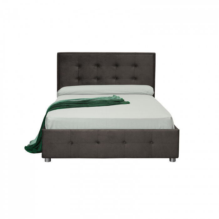 Pat tapitat LUXOR, 160x200 cm, cu sezut rabatabil, spatiu depozitare - ExpoMob [2]